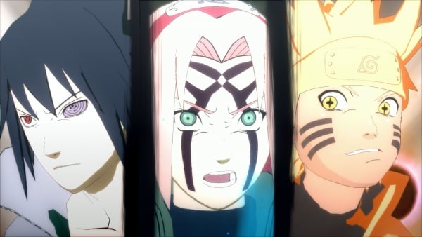 Naruto Shippuden: UNS 4, Sakura e Hinata vs Naruto e Sasuke gameplay