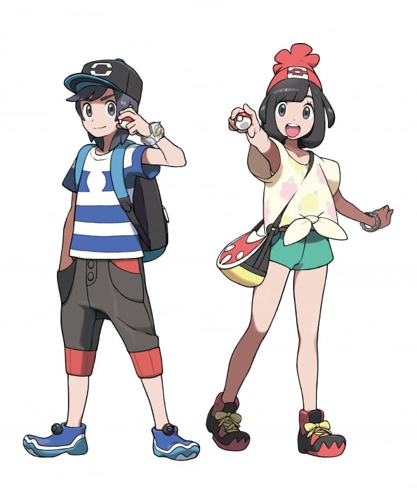 pokemon sun and moon protagonist hero or heroine
