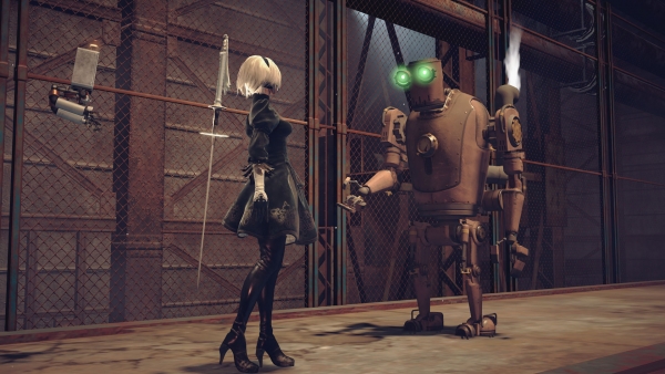 ... NieR: Automata during the game’s Tokyo Game Show 2016 stage event
