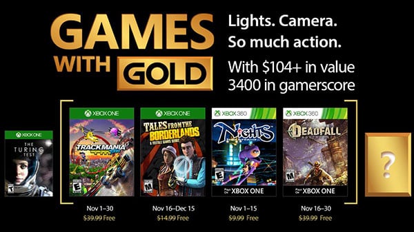 Xbox Live Gold free games for November 2017