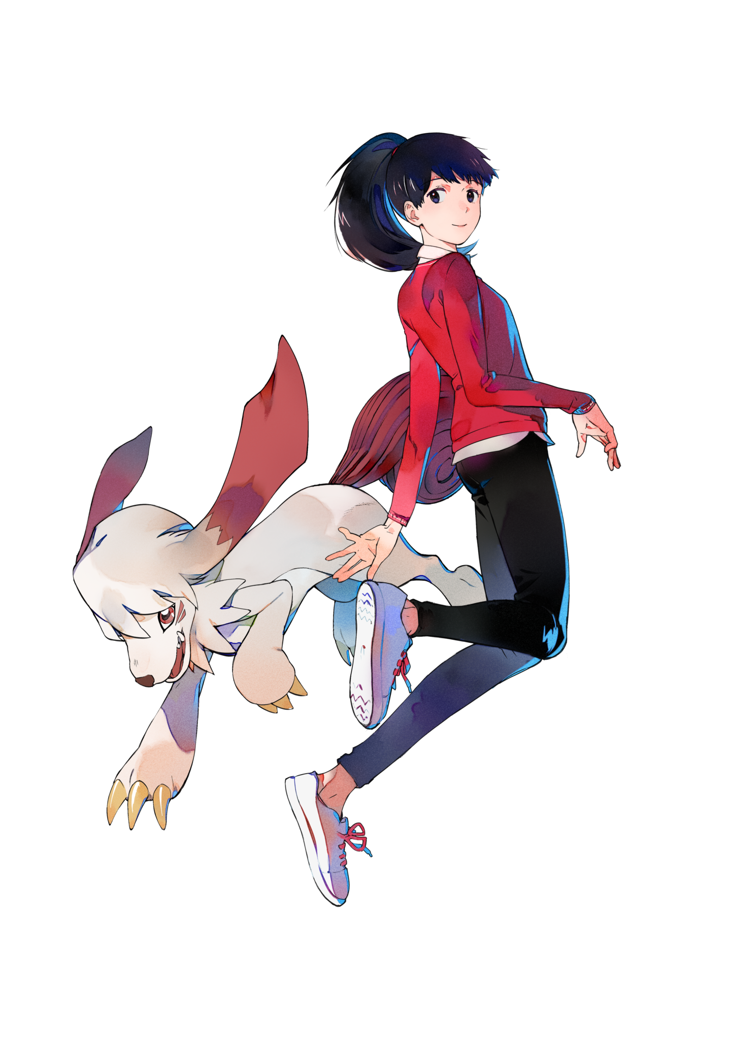 Digimon Survive Aoi Shibuya Minoru Hinata Labramon And Falcomon