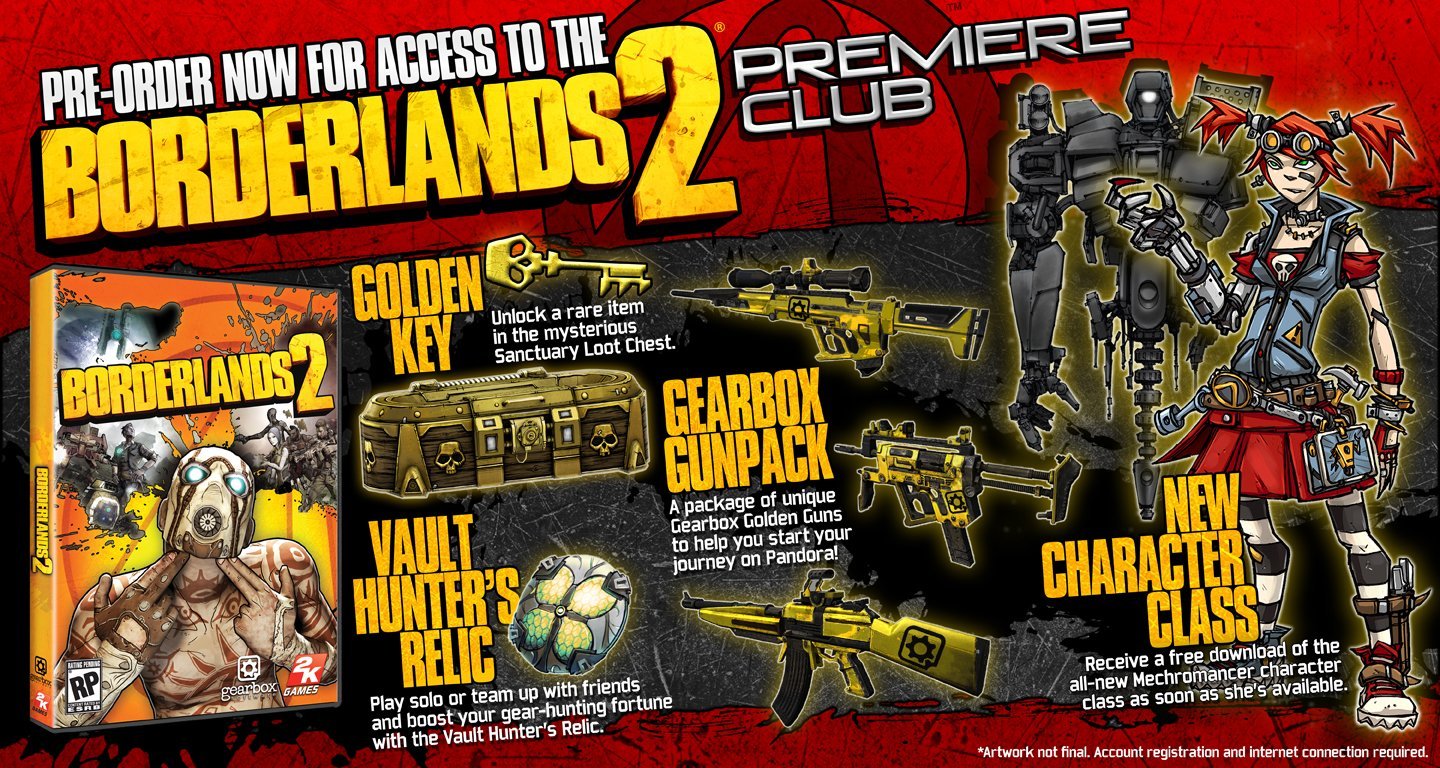 Borderlands 2 limited editions, pre-order bonuses announced - Gematsu