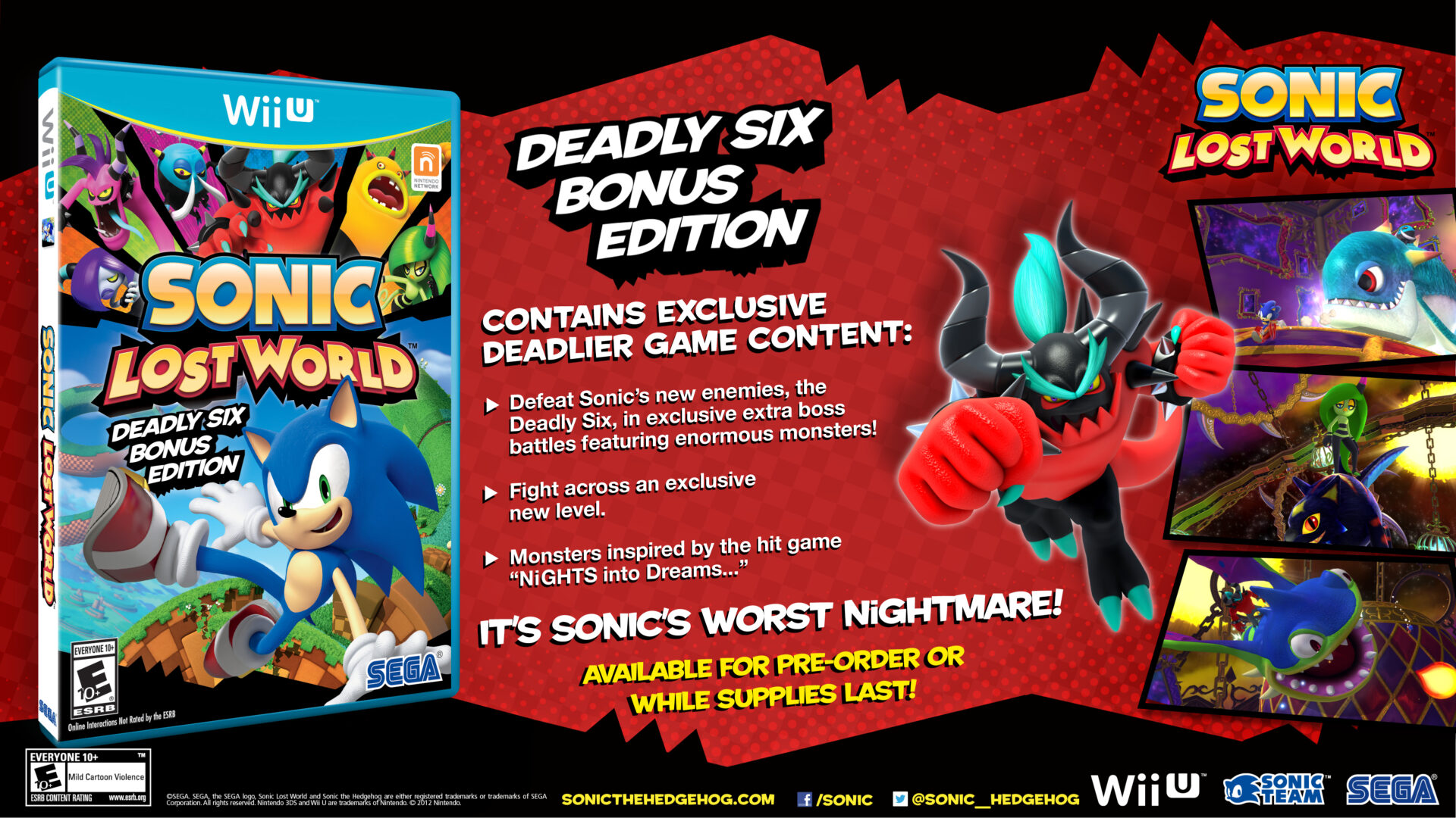 Sonic Lost World ‘deadly Six Edition’ Screenshots Gematsu