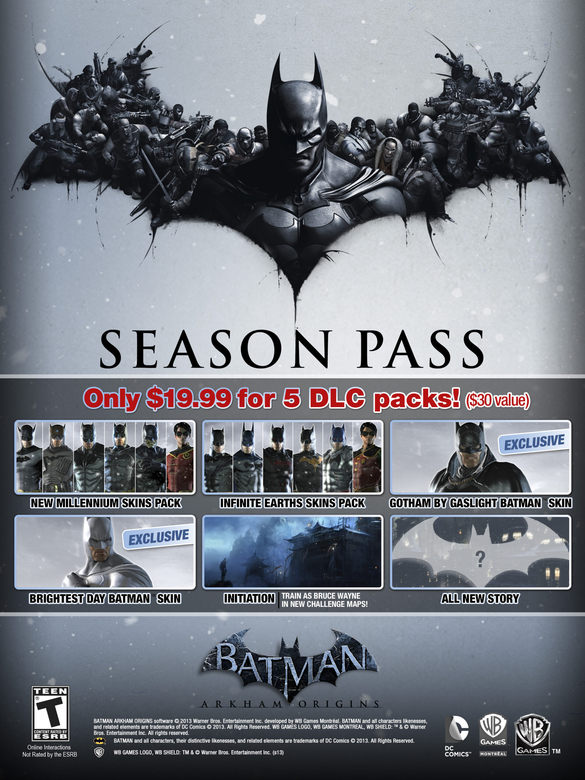 Batman: Arkham Origins season pass announced - Gematsu