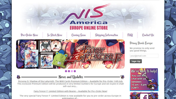 NISA Online Store - NIS America