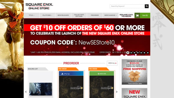 Square Enix USA Announces Online Merch Store