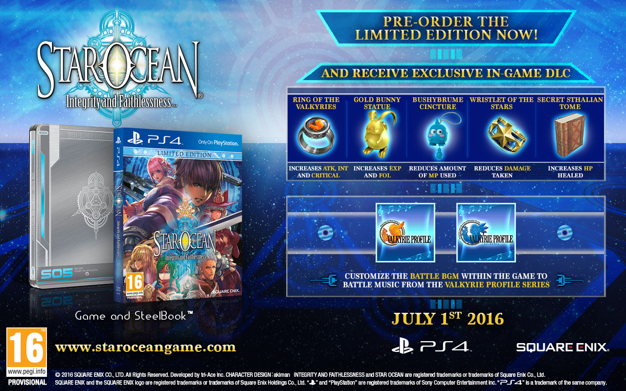 Star Ocean 5 Western release dates announced, Collector's Edition ...