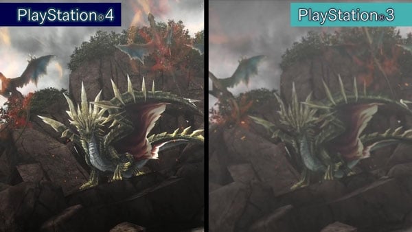 Monster Hunter Frontier PS4 vs. PS3 comparison trailer Gematsu
