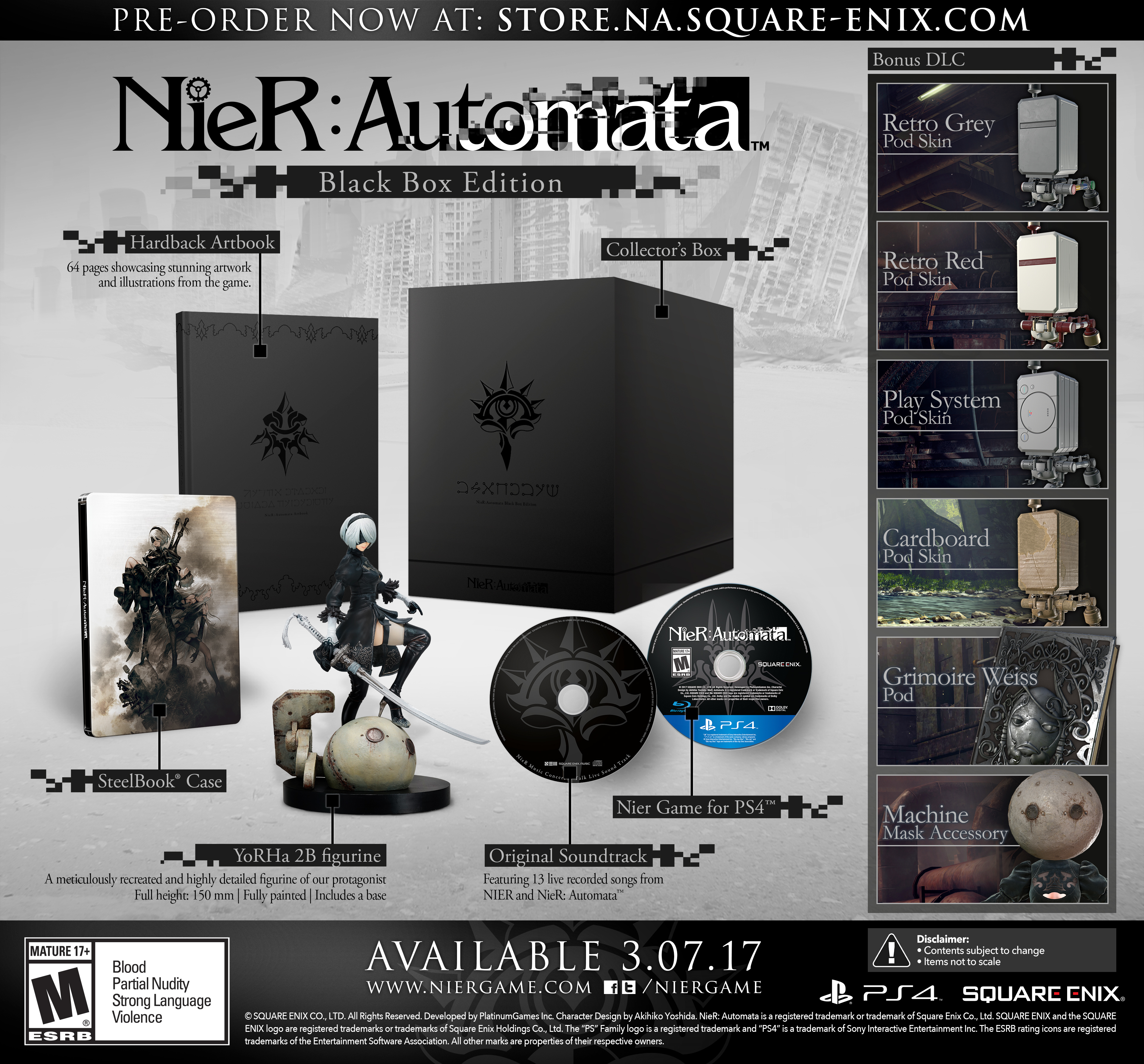 NieR: Automata for PS4 launches March 7 in North America, March 10