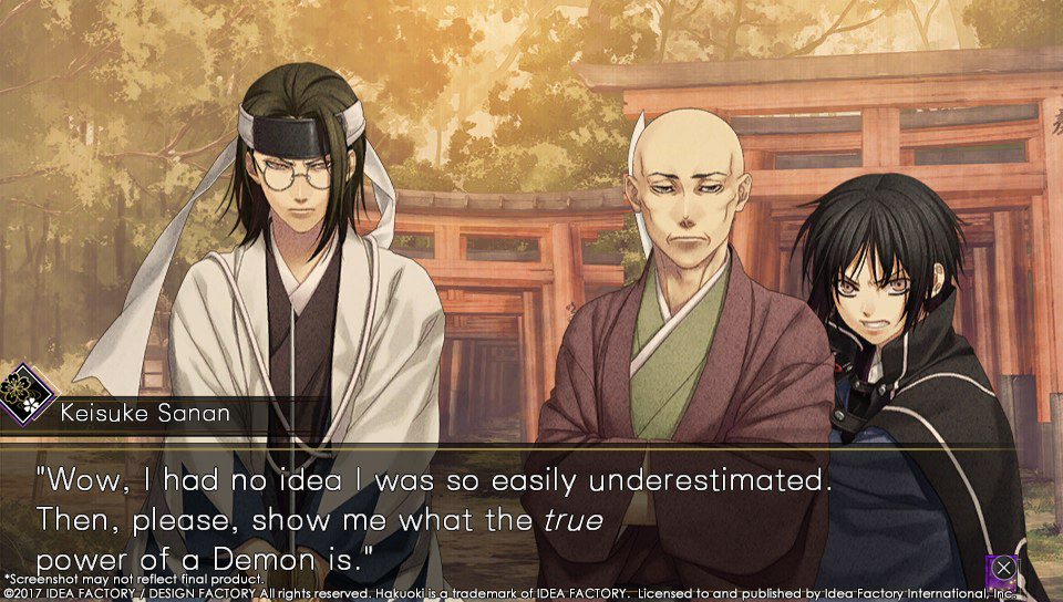 Hakuoki Kyoto Winds Nagakura Sanan and Yamazaki screenshots