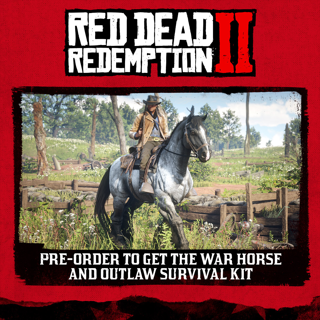 Red Dead Redemption II 2 DLC PS4 PS5 PLAYSTATION War Horse Outlaw Survival  Kit