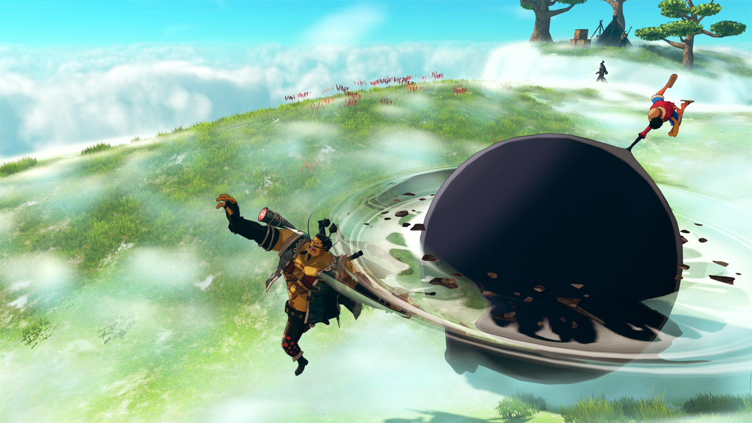 One Piece World Seeker: Mapa do tesouro na nuvem localização 