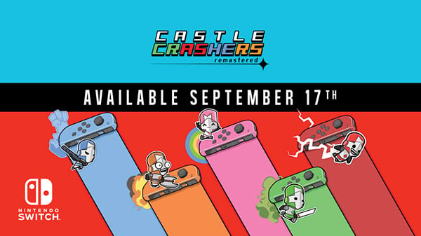 Castle Crashers Remastered é anunciado oficialmente para PS4 e Switch