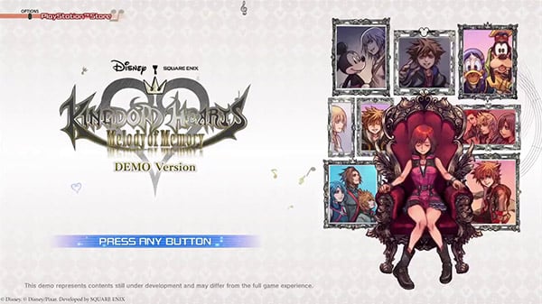 Kingdom Hearts Melody of Memory demo description revealed