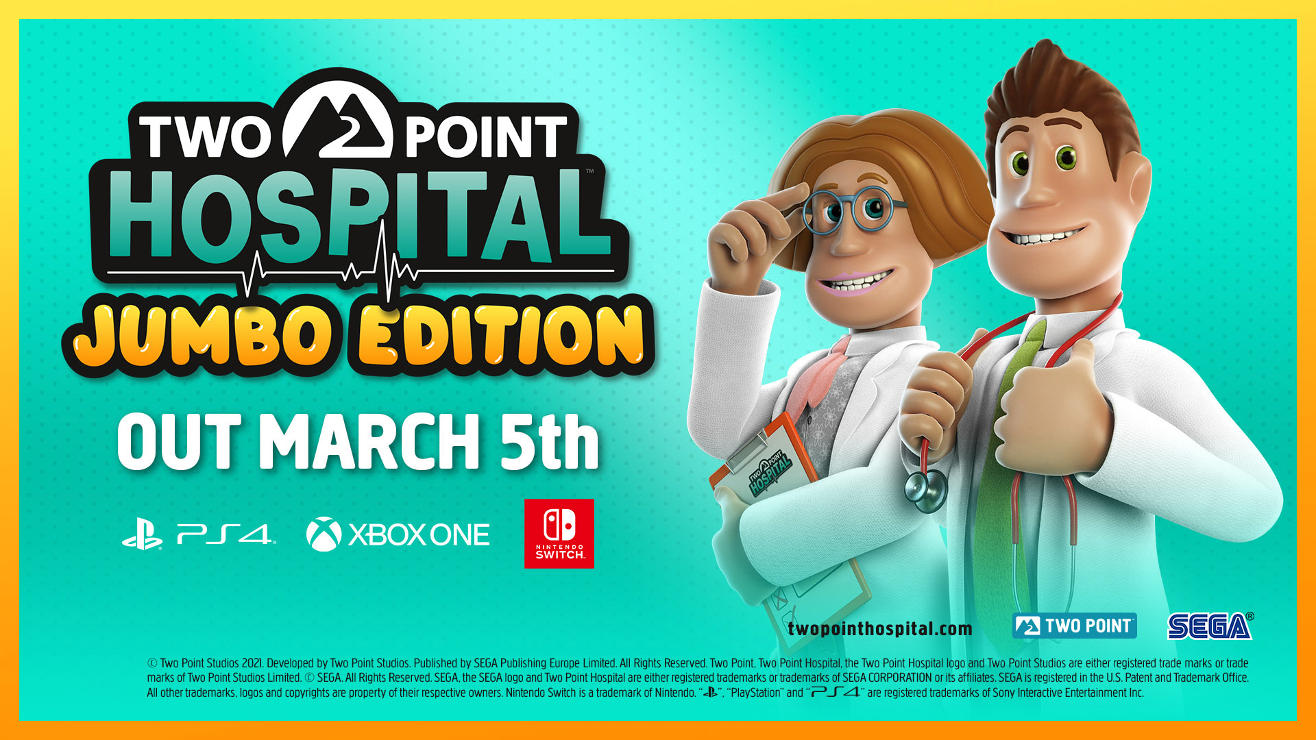 Two Point Hospital: JUMBO Edition coming to PS4, Xbox One, and Switch March 5 -