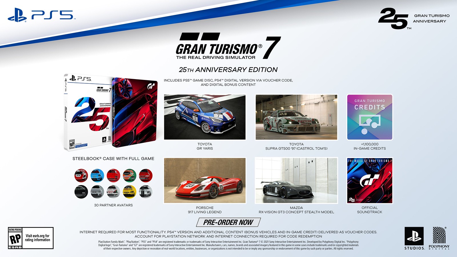 Gran Turismo 7 25th Anniversary Edition, pre-order bonuses