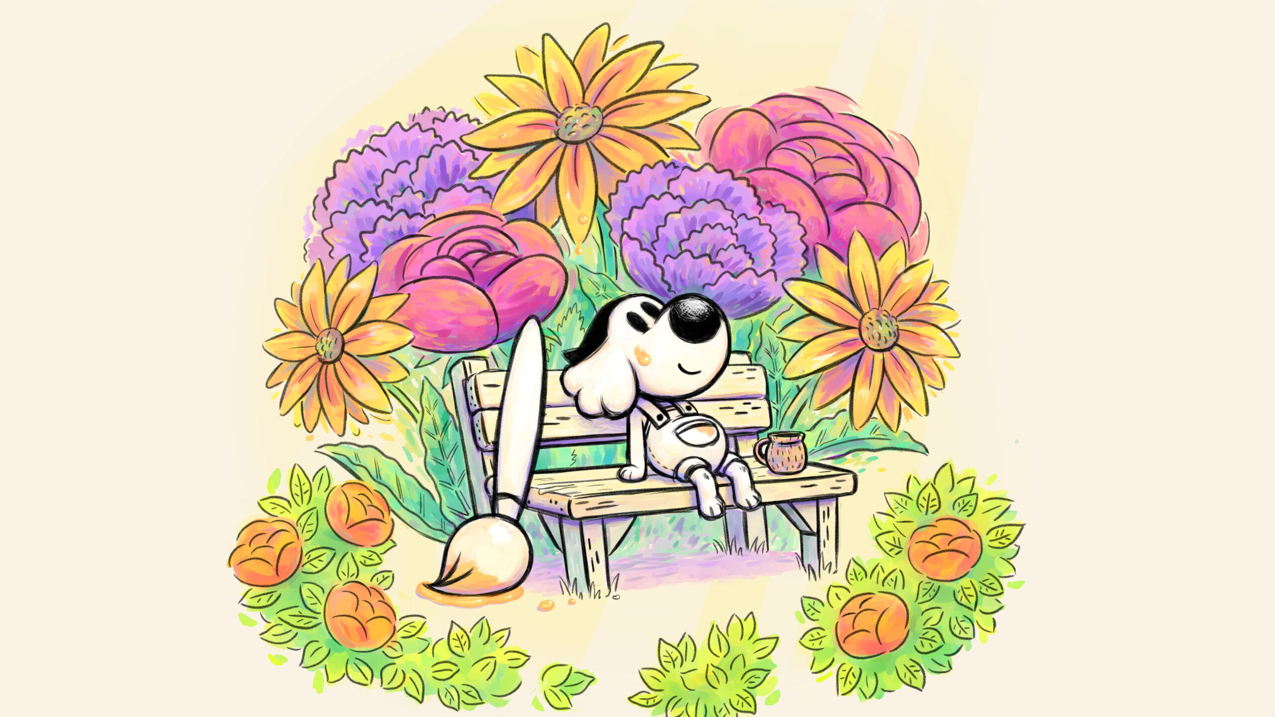 peanuts spring wallpaper