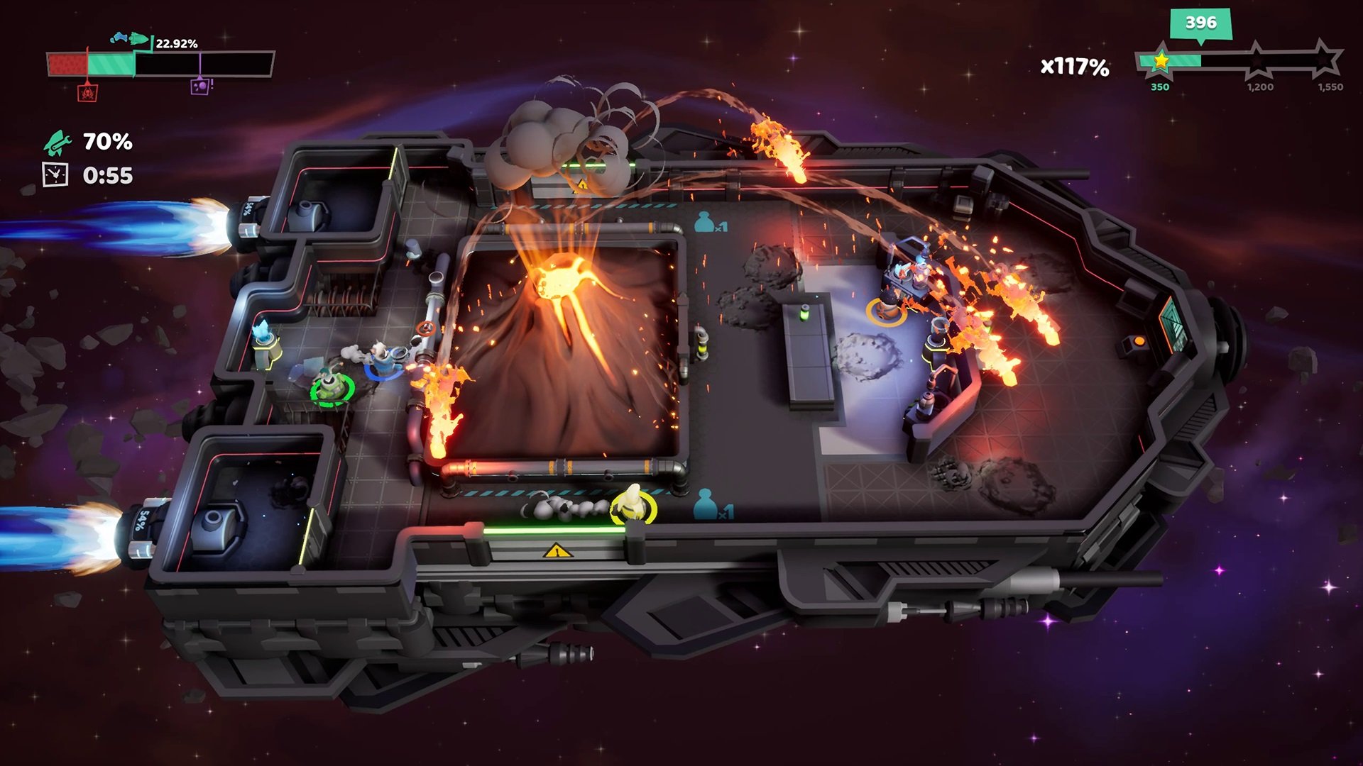 Couch co-op spaceship recovery game Fueled Up announced for PS4, Xbox One, and PC