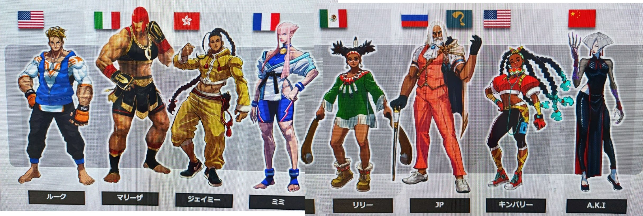Street Fighter 6 characters, Full confirmed roster of fighters