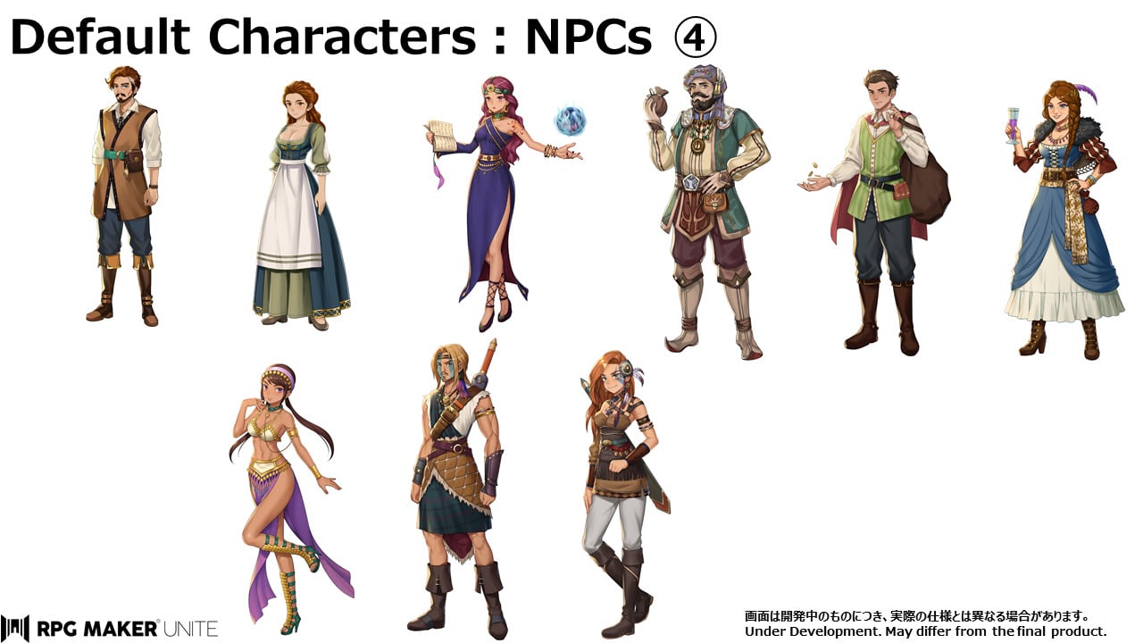 RPG Maker Unite details 3D Character Converter - Gematsu