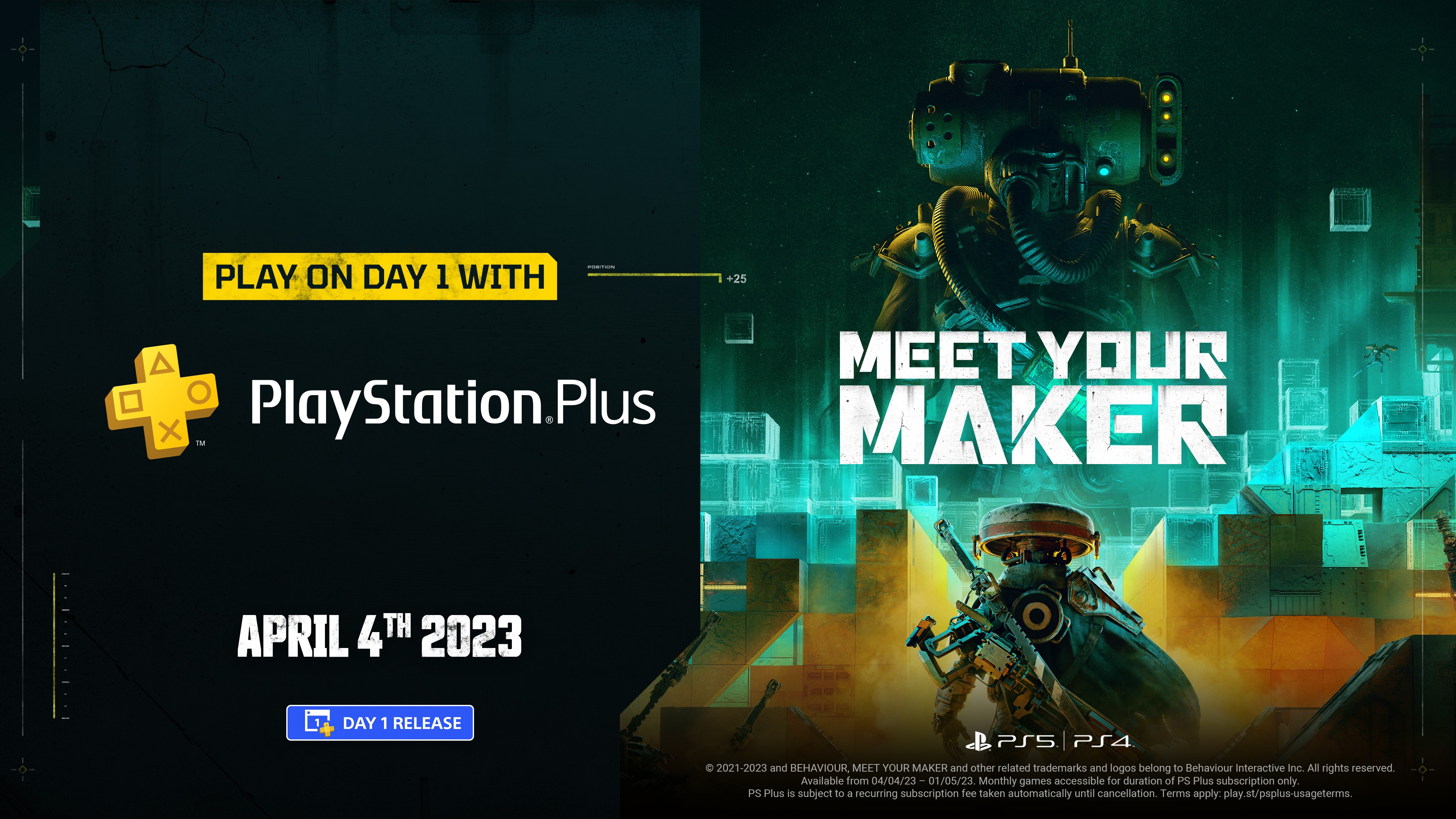 Jogos de abril da PlayStation Plus incluem Meet Your Maker e