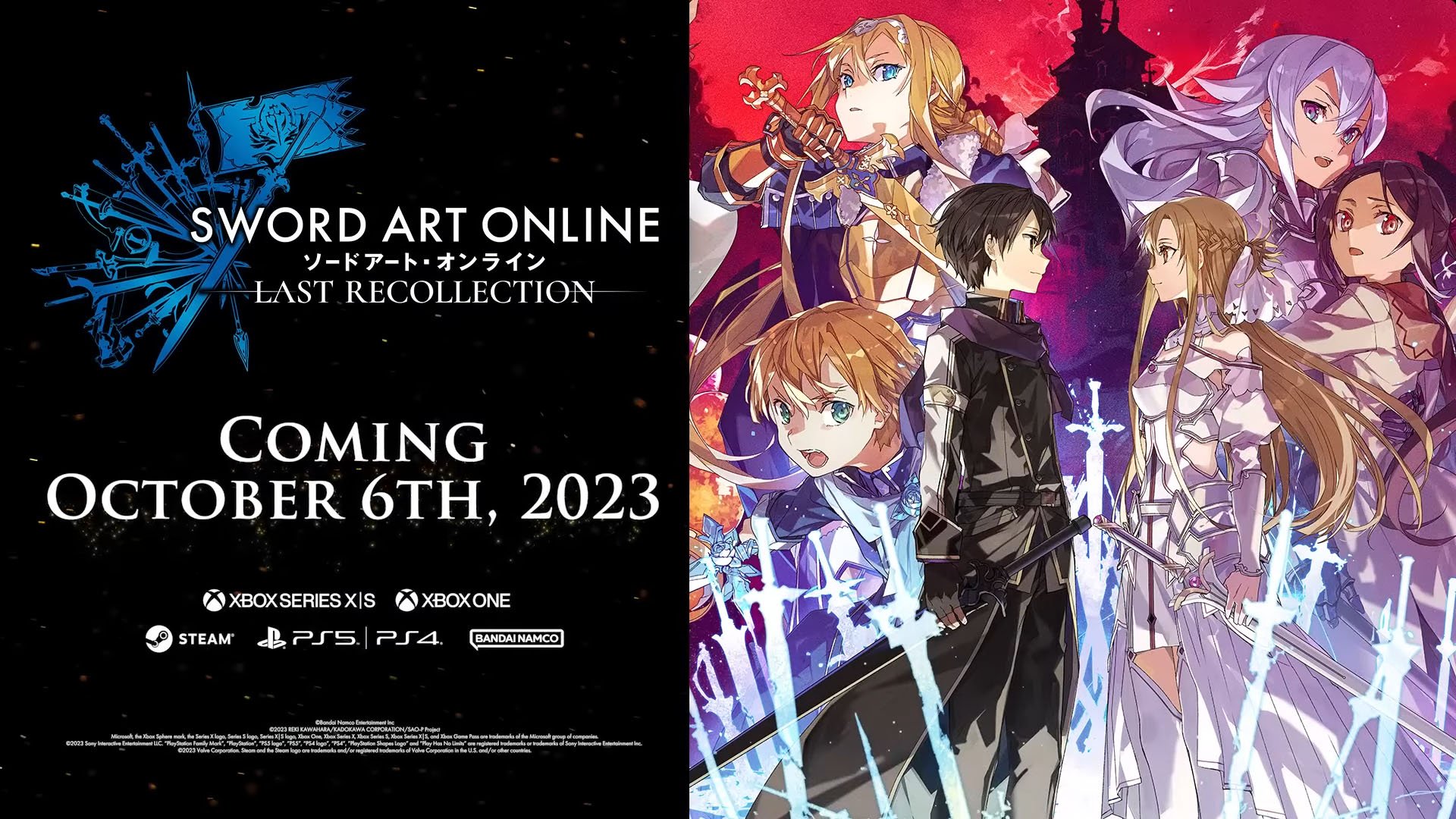 SWORD ART ONLINE: Last Recollection Is Set to Release in October 2023 - The  Illuminerdi