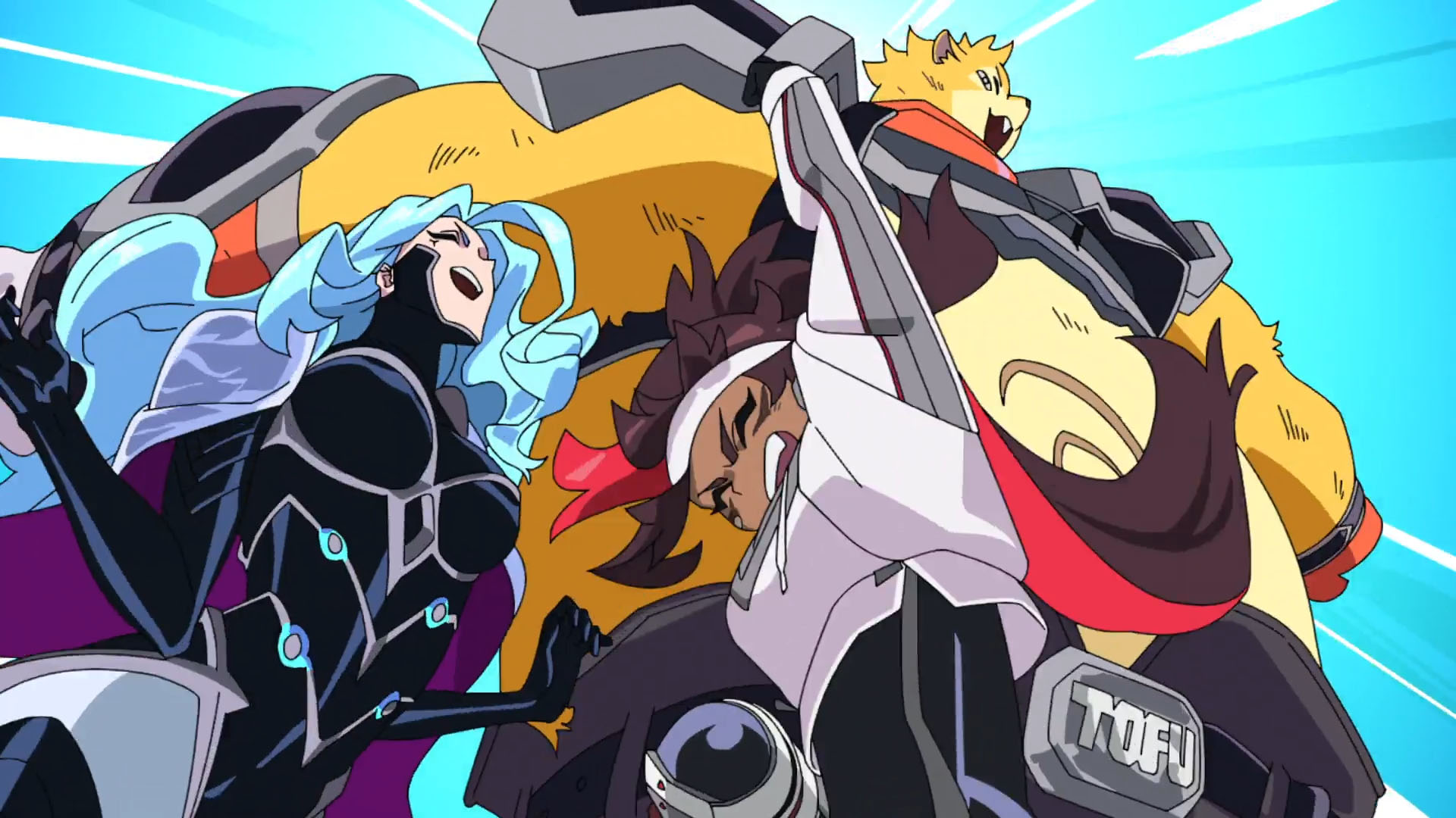 Omega Strikers opening music video animated by Studio TRIGGER