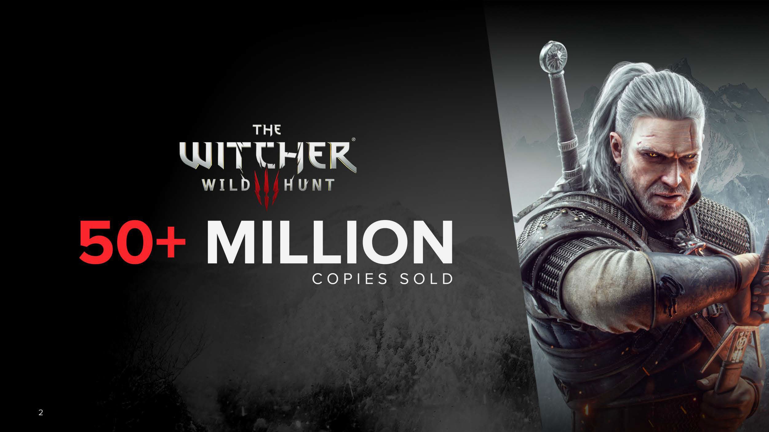 #
      The Witcher 3: Wild Hunt sales top 50 million; The Witcher series tops 75 million