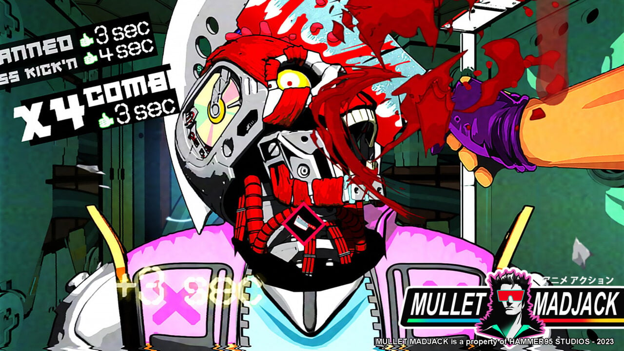 Animeinspired fastpaced firstperson shooter Mullet Mad Jack