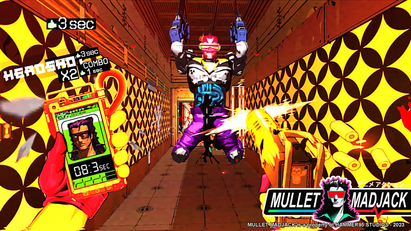 Animeinspired fastpaced firstperson shooter Mullet Mad Jack