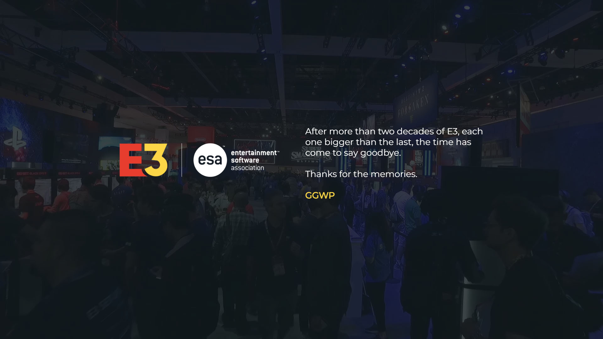 #
      E3 officially dead after more than two decades