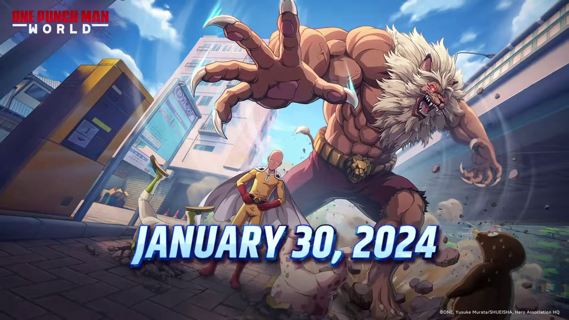 #
      One Punch Man: World launches January 30, 2024