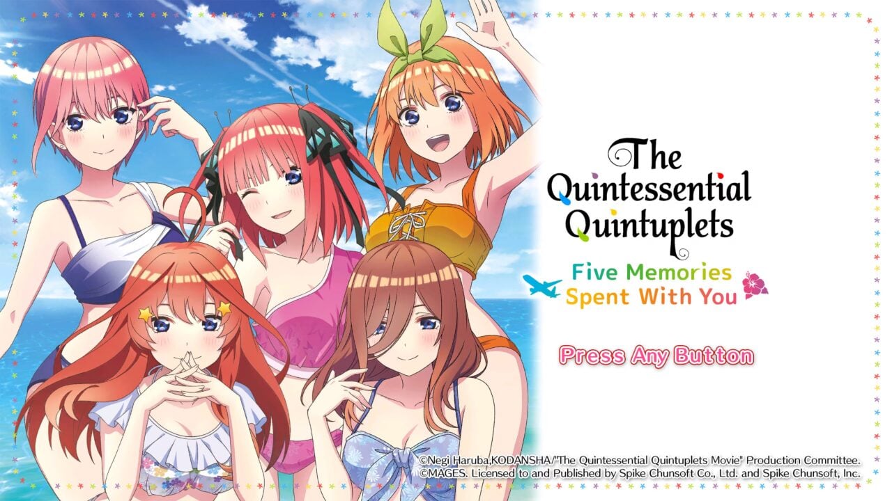 The Quintessential Quintuplets Five Memories Spent With You Gematsu