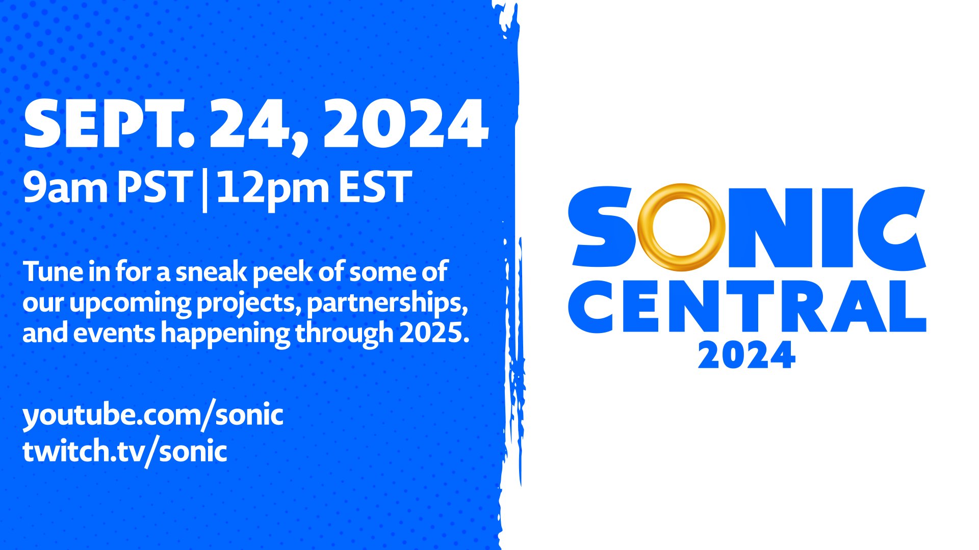 Sonic Central 2024 set for September 24 - Gematsu