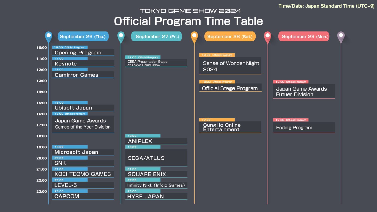 TGS 2024 official live stream program schedule announced Gematsu