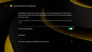 PlayStation Portal Cloud Streaming (Beta)