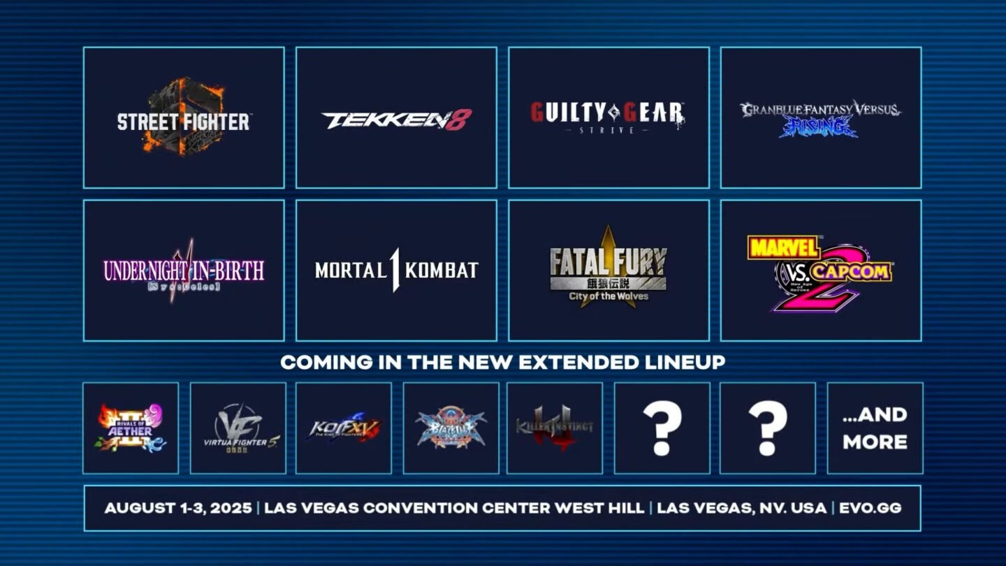 EVO 2025 title lineup announced 108GAME